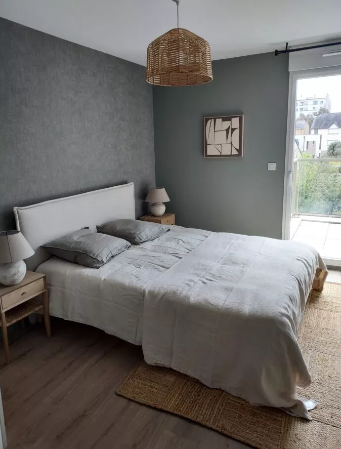 Chambre d'un appartement neuf de la résidence Villa Saint-Paul à Rennes, programme immobilier réalisé par Pierre Promotion.