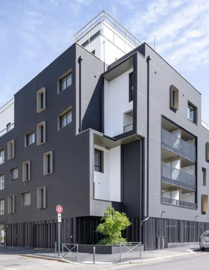 Extérieur de la résidence Villa Saint-Paul, à Rennes. Des logements neufs réalisés par Pierre Promotion.