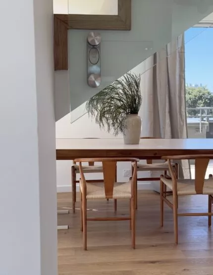 Salle à manger dans l'appartement T5 de la résidence Automne, située avenue Jules Ferry, à Rennes