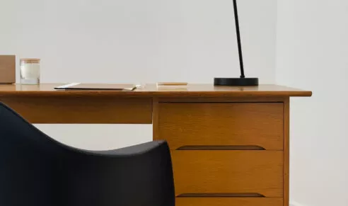 Bureau dans l'appartement T3 de la résidence Automne, située avenue Jules Ferry, à Rennes