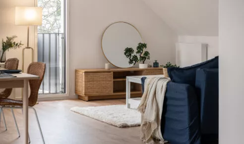 Résidence Agapanthe à Lorient, appartement témoin lumineux, photo du salon