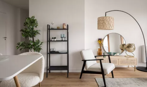 Résidence Avant-scène à Lorient, appartement témoin, photo du salon.