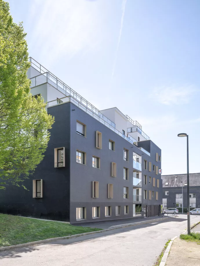 Extérieur de la résidence Villa Saint-Paul à Rennes. Des logements neufs réalisé par Pierre Promotion.