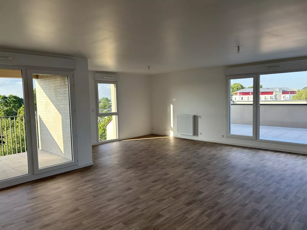 Intérieur d'un appartement de la résidence Terra, située à Liffré, près de Rennes. Des logements neufs réalisés par Pierre Promotion.