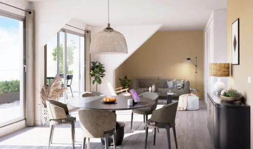 Intérieur du logement neuf Villa Marine, programme immobilier réalisé par Pierre Promotion.