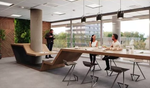 Dans les bureaux du programme Miles, un réfectoire pour l'ensemble des collaborateurs.